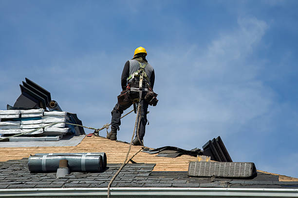 Professional Gutter Installation technician working in Newry, PA